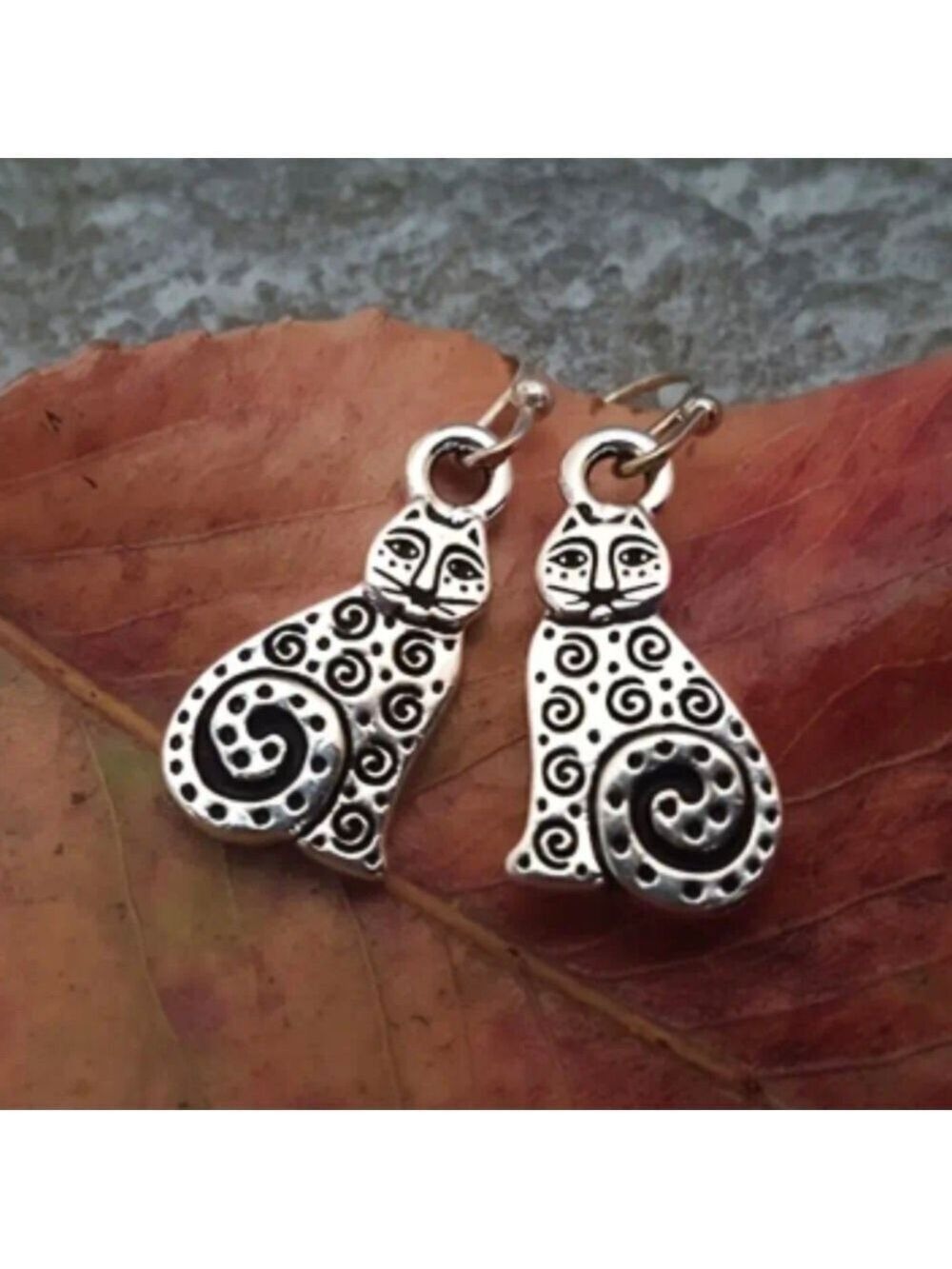 Earrings--Vintage Style Cat Earrings